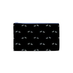 Black And White Boxing Motif Pattern Cosmetic Bag (XS) from ArtsNow.com Front