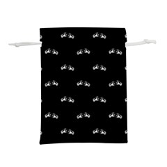 Black And White Boxing Motif Pattern Lightweight Drawstring Pouch (L) from ArtsNow.com Front