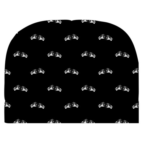 Black And White Boxing Motif Pattern Makeup Case (Medium) from ArtsNow.com Back