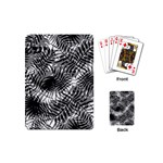 Tropical leafs pattern, black and white jungle theme Playing Cards Single Design (Mini)