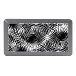 Tropical leafs pattern, black and white jungle theme Memory Card Reader (Mini)