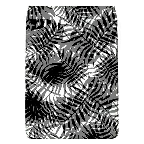 Tropical leafs pattern, black and white jungle theme Removable Flap Cover (S) from ArtsNow.com Front