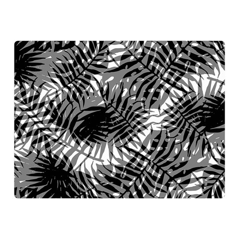 Tropical leafs pattern, black and white jungle theme Double Sided Flano Blanket (Mini)  from ArtsNow.com 35 x27  Blanket Front
