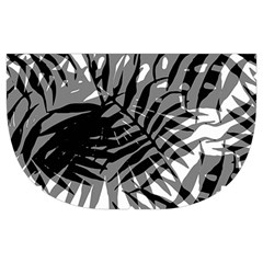 Tropical leafs pattern, black and white jungle theme Makeup Case (Medium) from ArtsNow.com Side Left