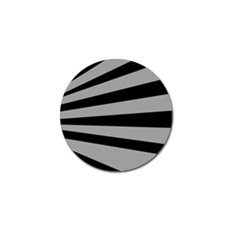 Striped black and grey colors pattern, silver geometric lines Golf Ball Marker (4 pack) from ArtsNow.com Front