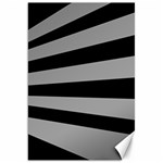 Striped black and grey colors pattern, silver geometric lines Canvas 20  x 30 