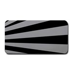 Striped black and grey colors pattern, silver geometric lines Medium Bar Mats