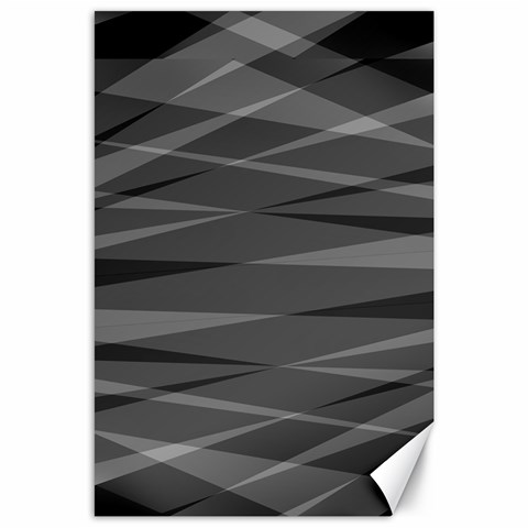 Abstract geometric pattern, silver, grey and black colors Canvas 24  x 36  from ArtsNow.com 23.35 x34.74  Canvas - 1