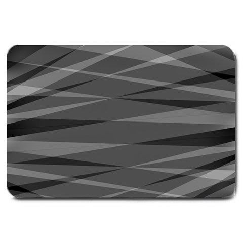 Abstract geometric pattern, silver, grey and black colors Large Doormat  from ArtsNow.com 30 x20  Door Mat