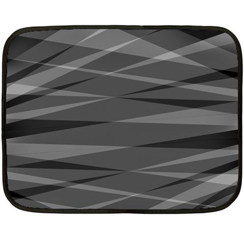 Abstract geometric pattern, silver, grey and black colors Double Sided Fleece Blanket (Mini)  from ArtsNow.com 35 x27  Blanket Front