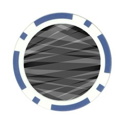 Abstract geometric pattern, silver, grey and black colors Poker Chip Card Guard (10 pack) from ArtsNow.com Back