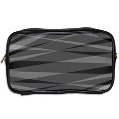 Abstract geometric pattern, silver, grey and black colors Toiletries Bag (Two Sides) from ArtsNow.com Back