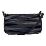 Abstract geometric pattern, silver, grey and black colors Shoulder Clutch Bag
