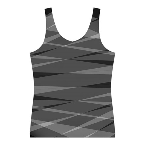 Abstract geometric pattern, silver, grey and black colors Sport Tank Top  from ArtsNow.com Front