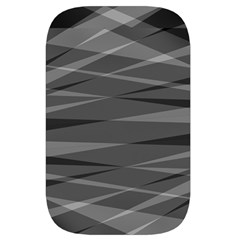 Abstract geometric pattern, silver, grey and black colors Waist Pouch (Small) from ArtsNow.com Front