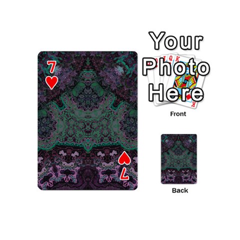 Mandala Corset Playing Cards 54 Designs (Mini) from ArtsNow.com Front - Heart7
