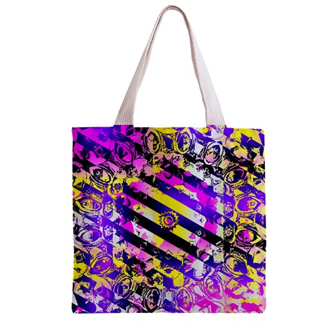 Pop Punk Mandala Zipper Grocery Tote Bag from ArtsNow.com Front