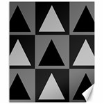 Gray and black Triangles Canvas 20  x 24 