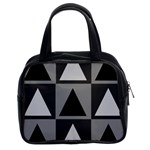 Gray and black Triangles Classic Handbag (Two Sides)