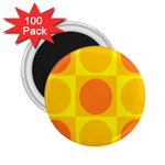 Orange Yellow 2.25  Magnets (100 pack) 