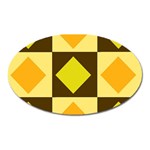 Yellow and Orange diamonds Oval Magnet