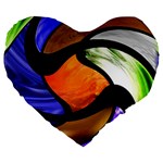 Colorful group Large 19  Premium Heart Shape Cushions