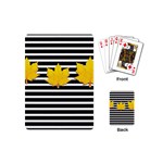 Stripe Yellow Leaves Playing Cards Single Design (Mini)