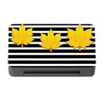 Stripe Yellow Leaves Memory Card Reader with CF