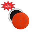 Umbrellas on orange 1.75  Magnets (10 pack) 