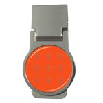 Umbrellas on orange Money Clips (Round) 