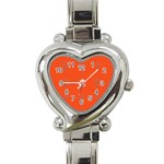 Umbrellas on orange Heart Italian Charm Watch