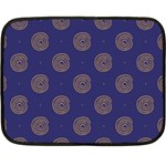 Brown Spirals on blue Fleece Blanket (Mini)