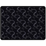 Gray Swirls Fleece Blanket (Large) 