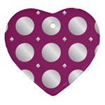 Silvery purple Heart Ornament (Two Sides)