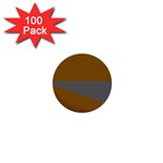 Orange and gray Saw 1  Mini Buttons (100 pack) 