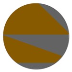 Orange and gray Saw Magnet 5  (Round)