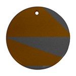 Orange and gray Saw Round Ornament (Two Sides)