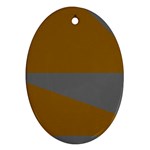 Orange and gray Saw Oval Ornament (Two Sides)