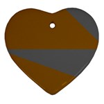 Orange and gray Saw Heart Ornament (Two Sides)