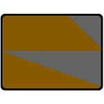 Orange and gray Saw Fleece Blanket (Large) 