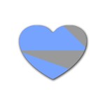 Blue and gray Saw Heart Coaster (4 pack) 