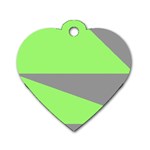 Green and gray Saw Dog Tag Heart (Two Sides)