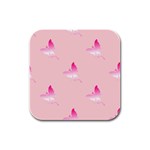 Pink Fairies Rubber Square Coaster (4 pack) 