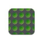 Atomic green Rubber Square Coaster (4 pack) 