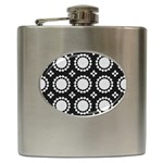 Gray Flowers Hip Flask (6 oz)