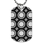 Gray Flowers Dog Tag (Two Sides)