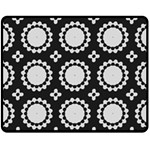 Gray Flowers Fleece Blanket (Medium) 