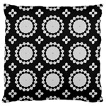 Gray Flowers Large Cushion Case (One Side)