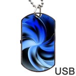 Blue Spin Dog Tag USB Flash (Two Sides)