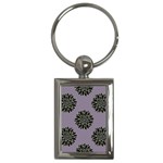 Black Petals Key Chain (Rectangle)